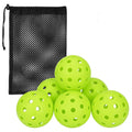 6 Pack Pickleball Balls with Carry Bag – Outdoor Durable 40 Hole Balls