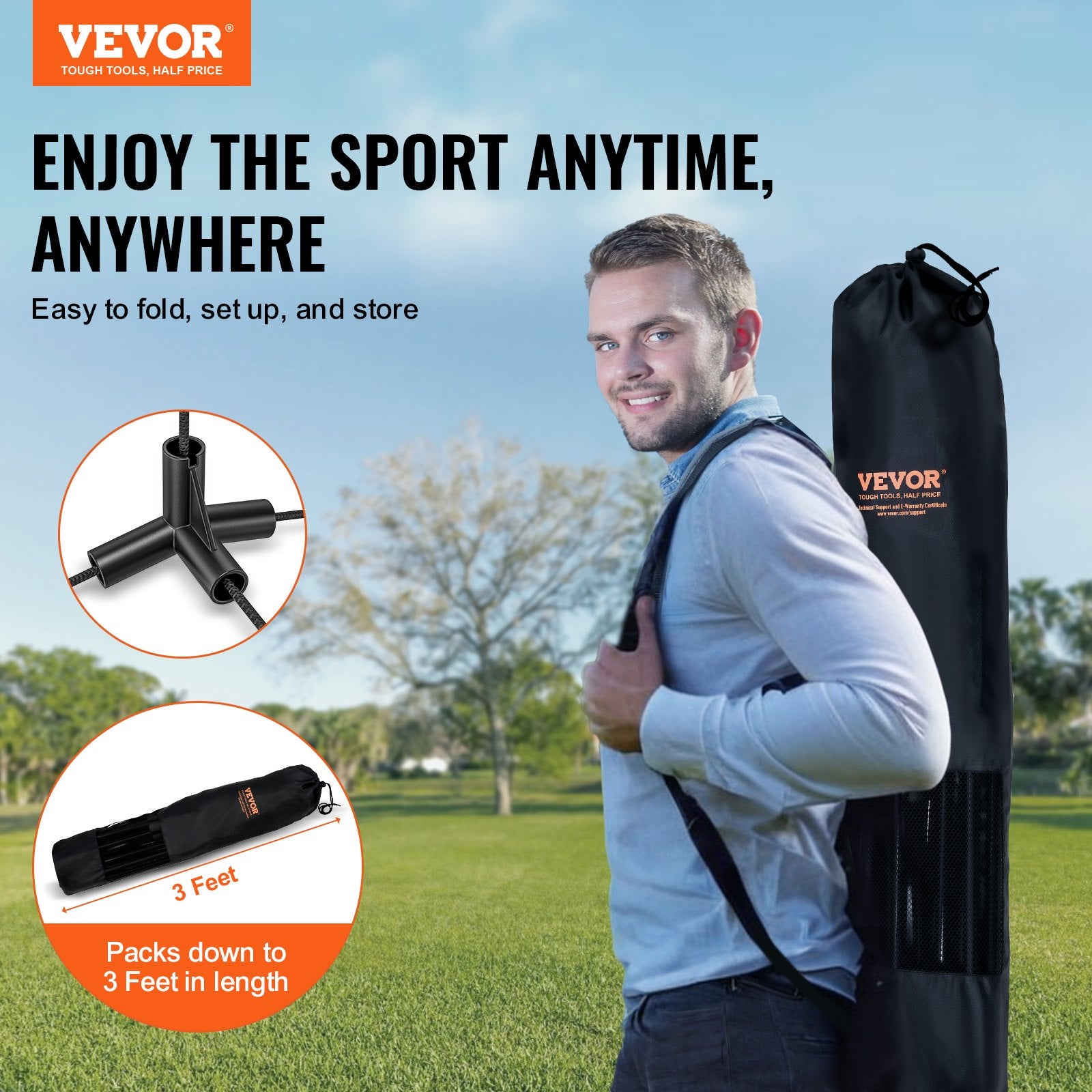 Portable Pickleball Net – Adjustable Height & Easy Setup